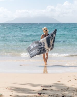 Arzi Beach Towels Seychelles - Diem Ti -Petrol Blue 01
