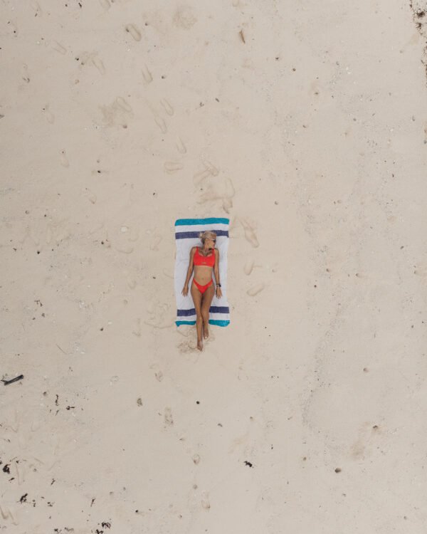 Arzi Beach Towels - The Zephyr (Emerald & Navy) Sara 2