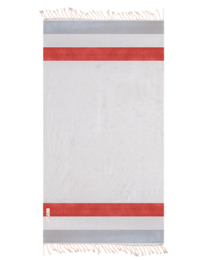 Arzi Beach Towels Seychelles - The Zephyr (Red & Grey)