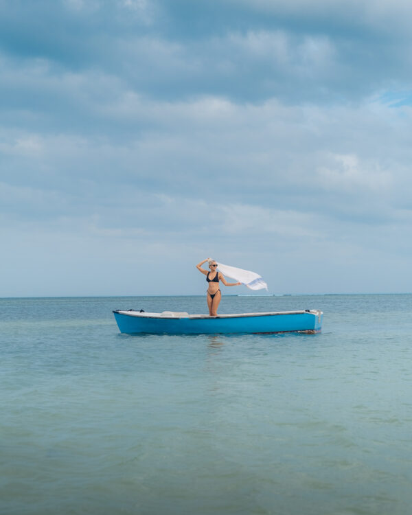 Arzi Seychelles Beach Towels - The Cosmoledo (Beige) - Boat