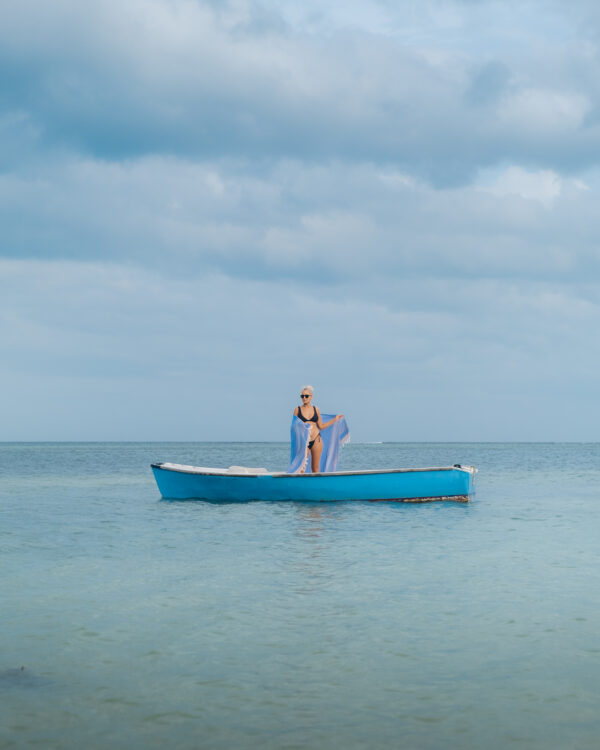 Arzi Seychelles Beach Towels - The Cosmoledo (Blue) - Boat