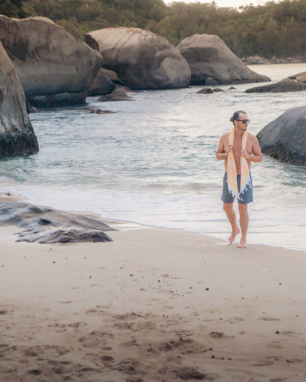 Arzi Seychelles Beach Towels - The Cosmoledo (Sunshine Yellow) - Machabee Him