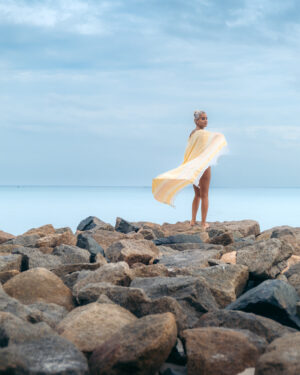 Arzi Seychelles Beach Towels - The Cosmoledo (Sunshine Yellow) - Rocks Her