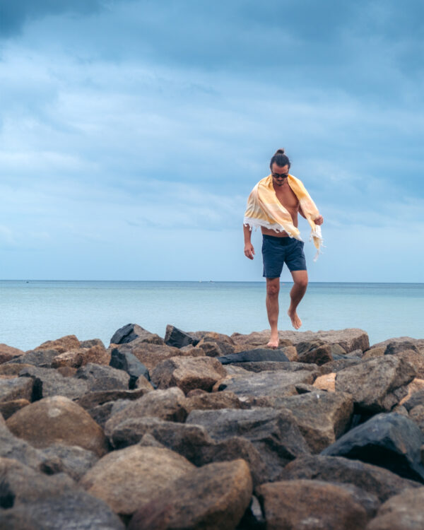 Arzi Seychelles Beach Towels - The Cosmoledo (Sunshine Yellow) - Rocks Him